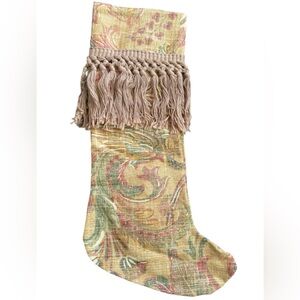 Decorative Tapestry Stocking with Fringe